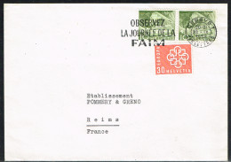 EUR 59 L5 - SUISSE N° 630 EUROPA Sur Lettre Pour Reims - 1959