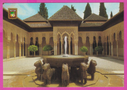 298239 / Spain - Granada - Palace Alhambra. - Patio De Los Leones Court Of The Lions PC 129 Espana Spanien Espagne - Granada