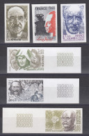 FRANCE SERIE CELEBRITES N° 2148/2153 NON DENTELES NEUFS ** GOMME SANS CHARNIERE - 1981-1990