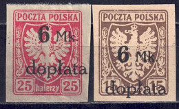 Polen 1911 - PORTO, Nr. 32 - 33, Without Gum (*) / MH - Segnatasse
