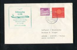 "BUNDESREPUBLIK DEUTSCHLAND" 1961, Erstflugbrief LH 298 "Frankfurt-Ankara" (C073) - First Flight Covers