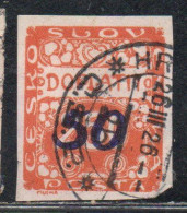 CZECH CECA CZECHOSLOVAKIA CESKA CECOSLOVACCHIA 1925 POSTAGE DUE  DOPLATIT SURCHARGED 50 On 250h USED - Postage Due