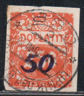 CZECH CECA CZECHOSLOVAKIA CESKA CECOSLOVACCHIA 1925 POSTAGE DUE  DOPLATIT SURCHARGED 50 On 250h USED - Postage Due