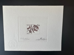 Monaco 1982 YT 76 (préoblitéré) Epreuve D'artiste Proof Automne Les Quatre Saisons Du Pêcher Arbre Tree Baum - VorausGebrauchte