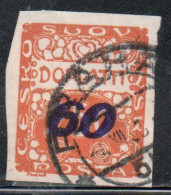 CZECH CECA CZECHOSLOVAKIA CESKA CECOSLOVACCHIA 1925 POSTAGE DUE  DOPLATIT SURCHARGED 60 On 250h USED - Postage Due