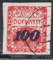 CZECH CECA CZECHOSLOVAKIA CESKA CECOSLOVACCHIA 1924 POSTAGE DUE  DOPLATIT SURCHARGED 100 On 400h USED - Postage Due