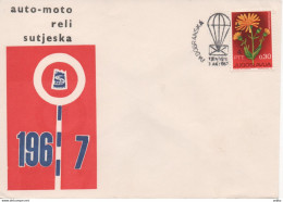 Yugoslavia, Auto Moto Rally Sutjeska 1967, Parachute Post - Brieven En Documenten