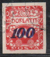 CZECH CECA CZECHOSLOVAKIA CESKA CECOSLOVACCHIA 1924 POSTAGE DUE  DOPLATIT SURCHARGED 100 On 400h USED - Postage Due