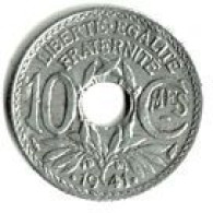 FRANCE / ETAT FRANCAIS / 10 CENTIMES / 1941 / ZINC / 2.50 G - 10 Centimes