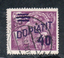 CZECH CECA CZECHOSLOVAKIA CESKA CECOSLOVACCHIA 1926 POSTAGE DUE  DOPLATIT SURCHARGED 40 On 200h USED - Segnatasse