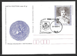 POLOGNE. Carte Commémorative De 1995. Armoiries D'Oświęcim. - Otros & Sin Clasificación
