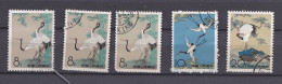 Chine 1962 Grue Sacrée / Crane . Série Complète 3 Timbres + 2 Timbres . 640 à 642 - Usati