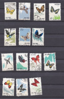 Chine 1963 Papillons , 14  Timbres, Scan Recto Verso. - Gebruikt