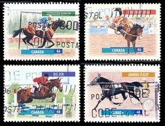 Canada (Scott No.1791-94 - Chevaux Canadiens / Canadian Horses) (o) Perf. 13,0 X 13,4 - Oblitérés