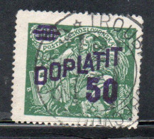 CZECH CECA CZECHOSLOVAKIA CESKA CECOSLOVACCHIA 1926 POSTAGE DUE  DOPLATIT SURCHARGED 50 On 500h USED - Portomarken