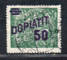 CZECH CECA CZECHOSLOVAKIA CESKA CECOSLOVACCHIA 1926 POSTAGE DUE  DOPLATIT SURCHARGED 50 On 500h USED - Postage Due