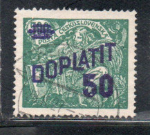 CZECH CECA CZECHOSLOVAKIA CESKA CECOSLOVACCHIA 1926 POSTAGE DUE  DOPLATIT SURCHARGED 50 On 500h USED - Timbres-taxe