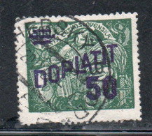 CZECH CECA CZECHOSLOVAKIA CESKA CECOSLOVACCHIA 1926 POSTAGE DUE  DOPLATIT SURCHARGED 50 On 500h USED - Portomarken