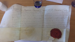 1724 Fleuriau D'Armenonville, GARDE DES SCEAUX CACHET CIRE DOUAI FLANDRES LIEVIN DANEL CHANCELLERIE CHEVALIER NOMINATION - Historische Dokumente
