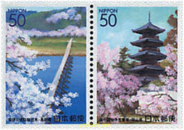 4745 MNH JAPON 2002 CEREZOS EN FLOR - Neufs