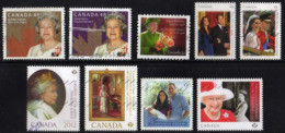 Canada - #1932+87+2142+2466+78+2519+2644+85+2859(9) -  Used Royalty - Oblitérés