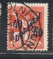 CZECH CECA CZECHOSLOVAKIA CESKA CECOSLOVACCHIA 1927 POSTAGE DUE  DOPLATIT SURCHARGED 40 On 185h USED - Segnatasse