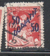 CZECH CECA CZECHOSLOVAKIA CESKA CECOSLOVACCHIA 1927 POSTAGE DUE  DOPLATIT SURCHARGED 50 On 150h USED - Timbres-taxe