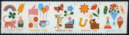 Etats-Unis / United States (Scott No.5807a - Thinking Of You) [**] Strip Of 5 - Ungebraucht