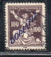 CZECH CECA CZECHOSLOVAKIA CESKA CECOSLOVACCHIA 1927 POSTAGE DUE  DOPLATIT SURCHARGED 100h USED - Postage Due