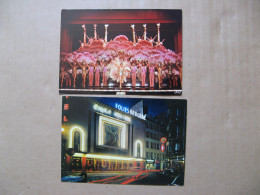 LOT DE 2 CPSM COULEURS-LES FOLIES BERGERE ET LE TABLEAU FINAL DU CASINO DE PARIS ZIZI JEANMAIRE - Danse