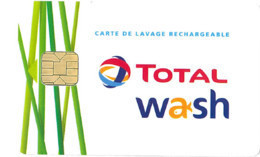 # Carte A Puce Portemonnaie Lavage Total - 1100 Stations - Plante Et Gouttes - Carte De Lavage Rechargeable - Mate - Car Wash Cards