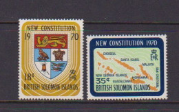 BRITISH  SOLOMON  ISLANDS    1970   New  Constitution    Set  Of  2    MH - British Solomon Islands (...-1978)