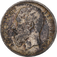 Monnaie, Belgique, Leopold II, 5 Francs, 5 Frank, 1869, TTB, Argent, KM:24 - 5 Frank