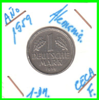 ALEMANIA FEDERAL - DEUTSCHLAND - GERMANY –  MONEDA DE LA REPUBLICA FEDERAL DE ALEMANIA DE 1.00 DM-DEL AÑO 1959 CECA-F - 1 Mark