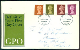 Great Britain 1968 FDC Pre-decimal Machins - 1952-1971 Em. Prédécimales