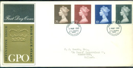 Great Britain 1969 FDC Pre-decimal Machins High Values - 1952-1971 Em. Prédécimales