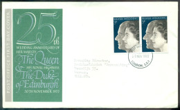 Great Britain 1972 FDC 25th Wedding Anniversary - 1971-1980 Decimal Issues