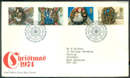 Great Britain 1974 FDC Christmas Good King Wenceslas - 1971-1980 Decimal Issues