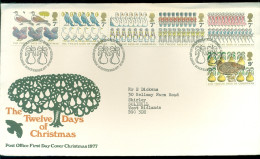 Great Britain 1977 FDC The Twelve Days Of Christmas - 1971-1980 Decimal Issues