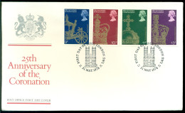 Great Britain 1978 FDC 25th Anniversary Of The Coronation - 1971-1980 Decimal Issues
