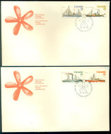 Canada 1978 FDC's (2) Ice Vessels Scott 776-779 - 1971-1980