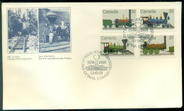 Canada 1983 FDC Locomotives Scott 999-1002 - 1981-1990