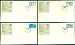 Canada 1982 FDC's (4) Old Airplanes Scott 969-972 - 1981-1990