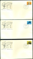 Canada 1988 FDC's (3) Mammals Scott 1170, 1173 And 1177 - 1981-1990