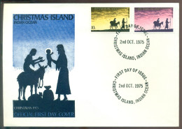 Christmas Island 1975 FDC Christmas SG 61-62 - Christmas Island