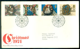Great Britain 1974 FDC Christmas Good King Wenceslas - 1971-1980 Decimal Issues