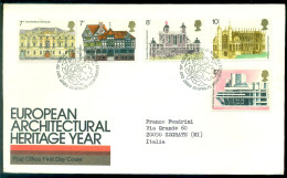 Great Britain 1975 FDC European Architectural Heritage Year - 1971-1980 Decimal Issues