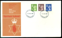 Great Britain 1980 FDC Northern Ireland Machins - Irlanda Del Nord