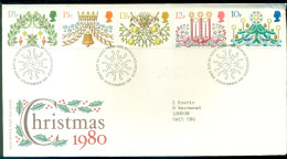 Great Britain 1980 FDC Christmas - 1971-1980 Decimal Issues