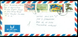 Taiwan 1974 Airmail Cover To Norway - Storia Postale